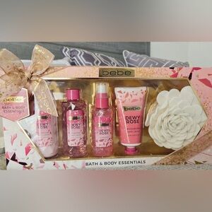 bebe Dewy Rose Bath & Body Essentials Set - Pink and Gold